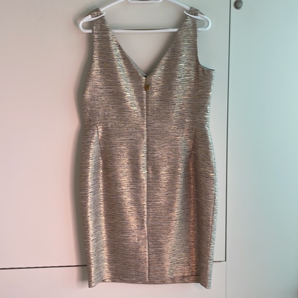Jones New York Metallic Dress with Bolero Jacket - Picture 3 of 6